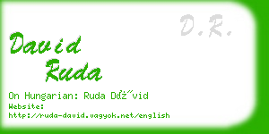 david ruda business card